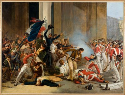 Capture of the Louvre, July 29, 1830; Massacre of the Swiss Guards by Jean Louis Bezard