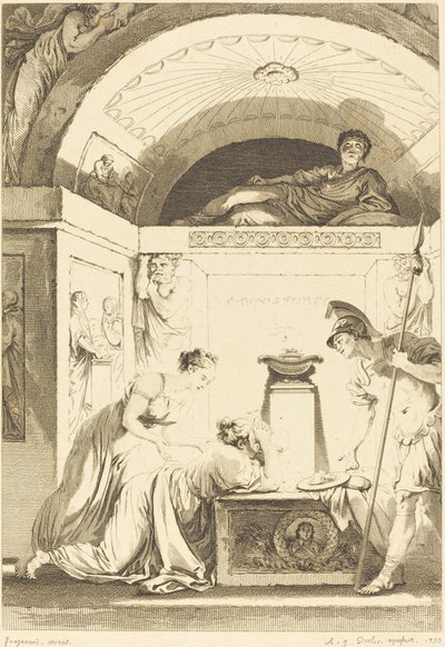 The Matron of Ephesus by Jean Louis Delignon and Antoine Jean Duclos after Jean Honoré Fragonard