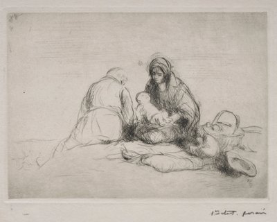 Rest on the Flight into Egypt by Jean Louis Forain