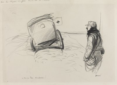 On the Line of Fire by Jean Louis Forain