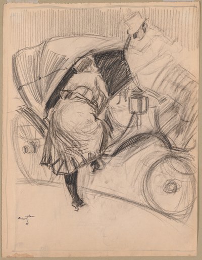 Woman Entering a Fiacre by Jean Louis Forain