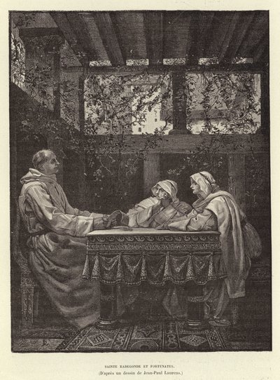 St Radegund and the poet Venentius Fortunatus, 6th Century by Jean Louis Hamon