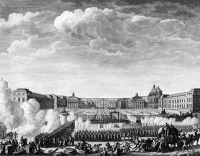 French Revolution: The King Promised to Come to Paris by Jean Louis II (after) Prieur