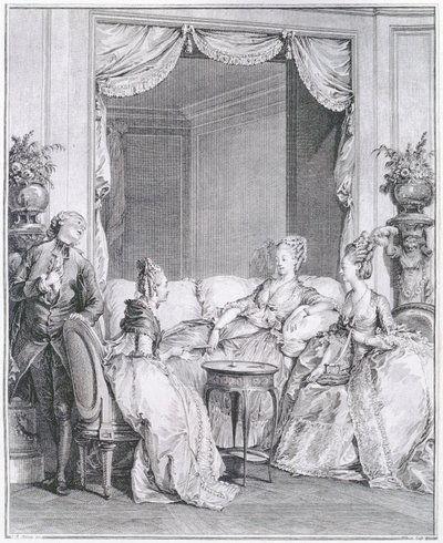 Have No Fear, My Good Friend, Engraved by I.S. Helman by Jean Michel the Younger Moreau