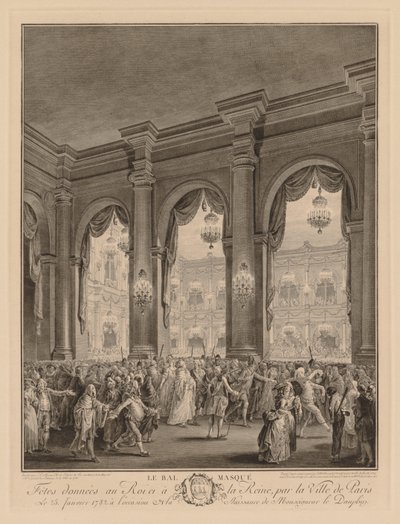 Masked Ball at the Hôtel de Ville, January 23, 1782 by Jean Michel the Younger Moreau