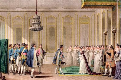 Proxy Marriage Proposal from Napoleon to Empress of Austria (engraving) by Jean Michel the Younger Moreau
