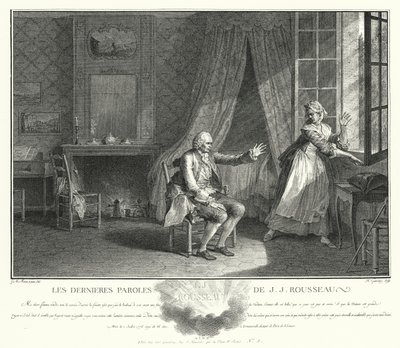 The Last Words of Jean-Jacques Rousseau by Jean Michel the Younger Moreau