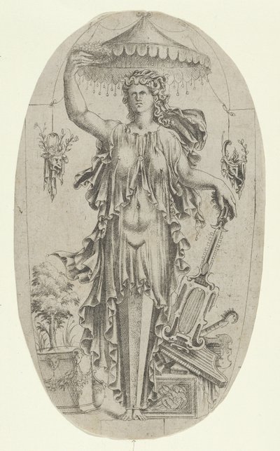 Term in the Form of a Woman with Musical Instrument by Jean Mignon