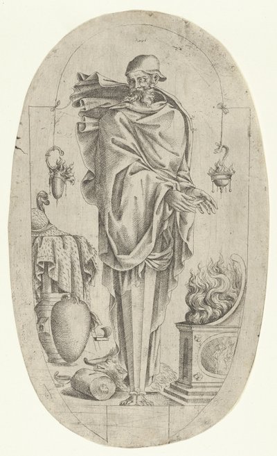 Term in the Form of an Old Man Warming His Hands, 1535-55 by Jean Mignon
