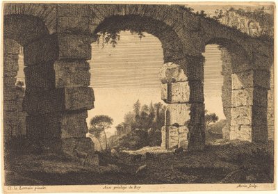 Ruins of an Aqueduct by Jean Morin after Claude Lorrain