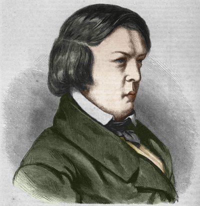 Robert Schumann, German Composer (Drawing by J.B. Laurens) by Jean Paul Laurens