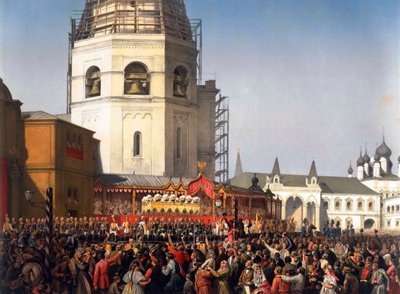 Procession After the Coronation of Tsar Alexander II of Russia, Moscow, 1856 by Jean Sorieul