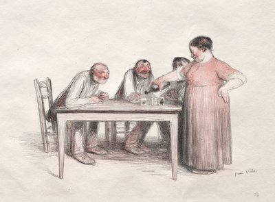 The Glass of Wine by Jean Veber