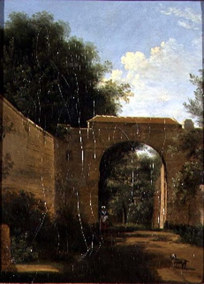 A Walled Garden by Jean Victor Bertin