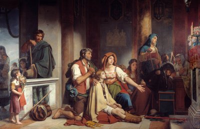The Wish to Our Lady (Group of Infirm and Sick Praying to Our Lady) by Jean Victor Schnetz