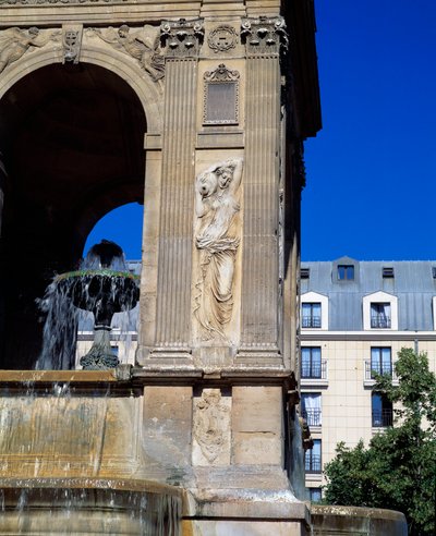 Architecture: Detail of the Fountain of the Innocents Representing the Nymphs by Jean and Lescot Pierre Goujon