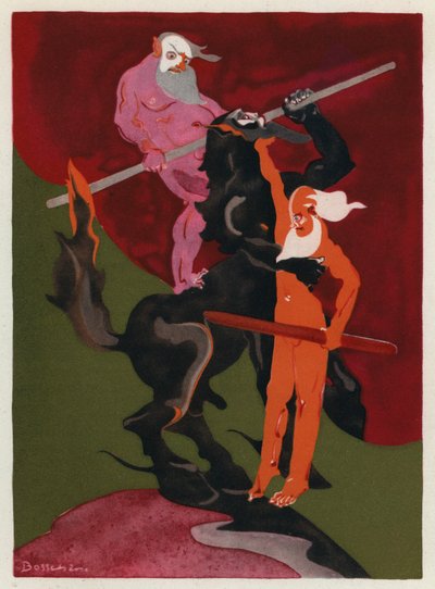 The Love Books of Ovid: The fierce Lapithae and the monstrous race of the Centaurs by Jean de Bosschere