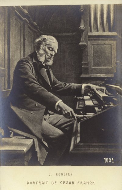 Cesar Franck, Belgian born composer, pianist, organist, and music teacher who worked in Paris during his adult life by Jeanne Rongier