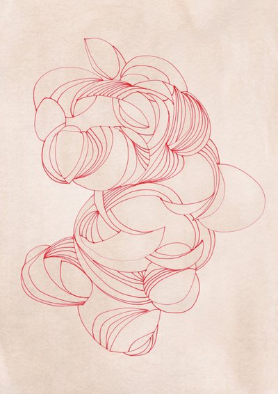 Fluid Organic Red Design by Jenja Braun
