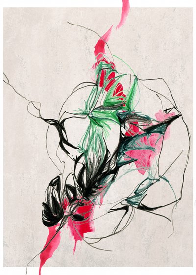 Vibrant Botanical Abstract by Jenja Braun