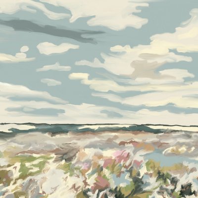 Dune Flowers Ocean Sky by Jenna Alheit