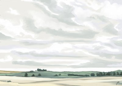 Serene Countryside Landscape by Jenna Alheit