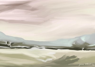 Serene Pastel Landscape by Jenna Alheit