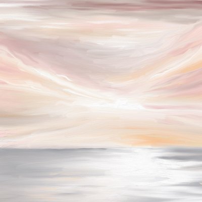 Serene Pastel Ocean View by Jenna Alheit