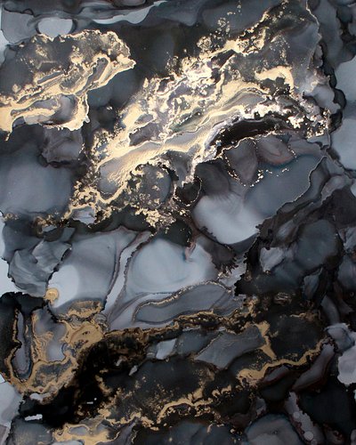 Abstract Gold Flow by Jenny Nielsen