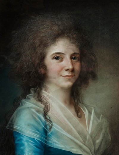 Portrait of Lady-in-Waiting Wilhelmine Bertouch by Jens Juel