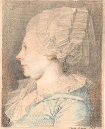 Portrait of Anne Cathrine Maaløe, née Basse. Profile to the Left by Jens Juel