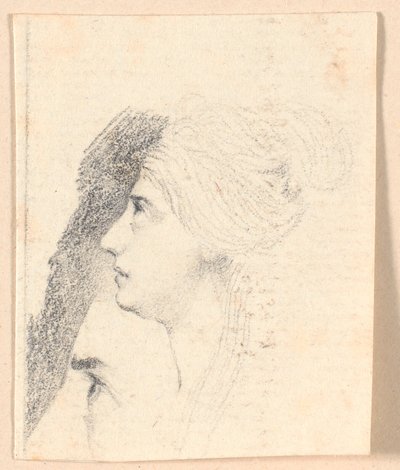 The Actress Mme Frydendahl, Born Møller, Profile to the Left by Jens Juel