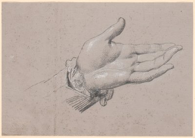 Study of a Left Hand, Used in the Full-Length Portrait of Frederick VI as Crown Prince from 1786 at Amalienborg by Jens Juel
