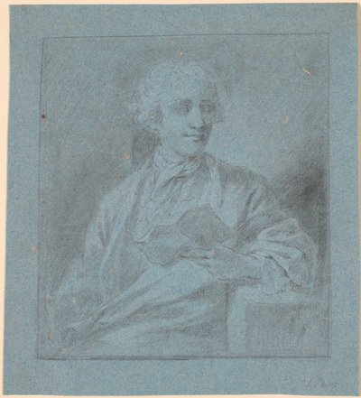 Study for a Portrait of a Seated Young Man Holding a Piece of Paper, Half-Figure Facing Forward by Jens Juel