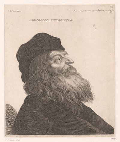 Portrait of Empedocles by Jerôme David (attributed to)