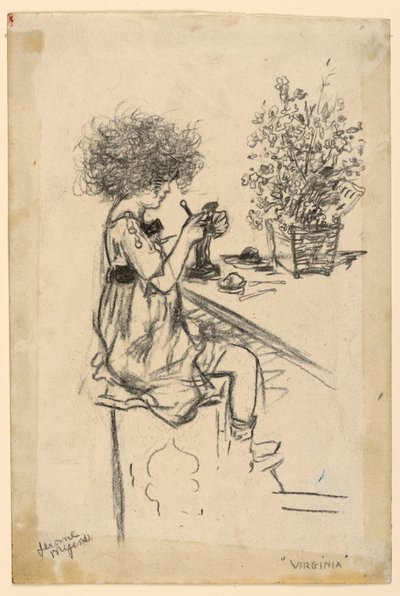 Virginia Modeling, Study for Etching by Jerome Myers
