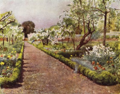Fulham, The Flower Walk in the Walled Garden by Jessie MacGregor