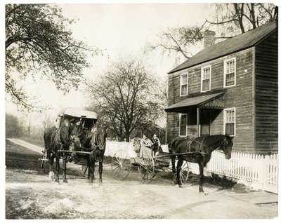Passing time of day with fruit peddler, driving trip by Jessie Tarbox Beals