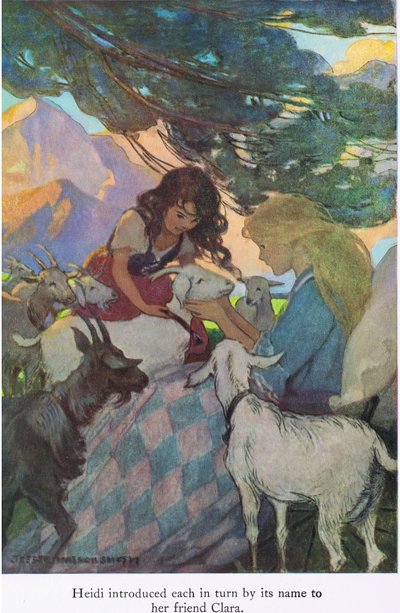 Heidi Introduced Each in Turn by Its Name to Her Friend Clara, Illustration from 