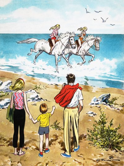 Horse riding in the surf by Jesus Blasco