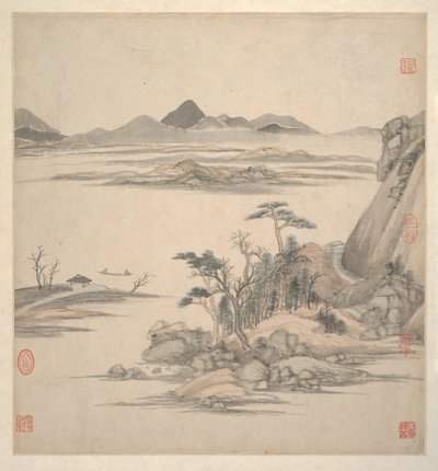 Landscapes in the styles of ancient masters by Jian Wang