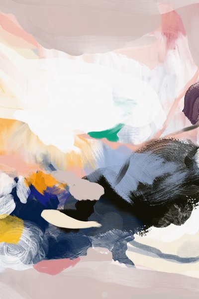 Colorful Abstract Brushstrokes by Jilli Darling