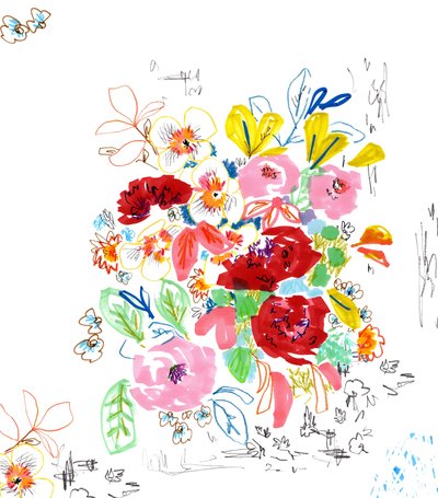 Floral Sketch 3 by Jo Chambers