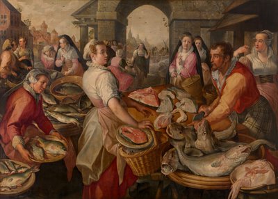 Fish Market by Joachim Beuckelaer or Bueckelaer
