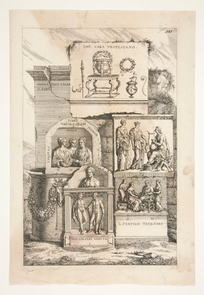 Roman Reliefs with Inscriptions by Joachim von Sandrart