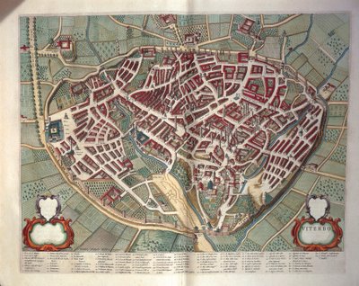 Map of Viterbo by Joan Blaeu