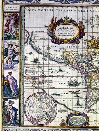 The Four Elements: Fire, Air, Water and Earth by Joan Blaeu