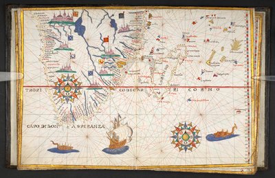 A map of Africa, south of the equator, with part of the Indian Ocean, from 