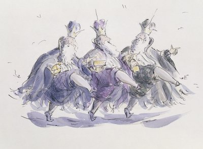 Three Kings Dancing a Jig by Joanna Logan