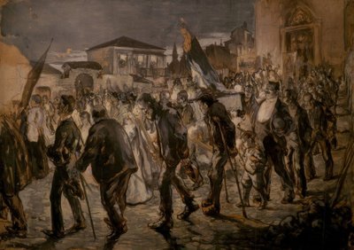 Departure of a Procession by Joaquim Mir i Trinxet